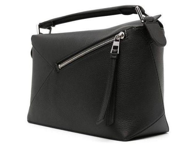 Loewe Mini bolsa Puzzle em couro de bezerro de grão macio Preto - vista 7