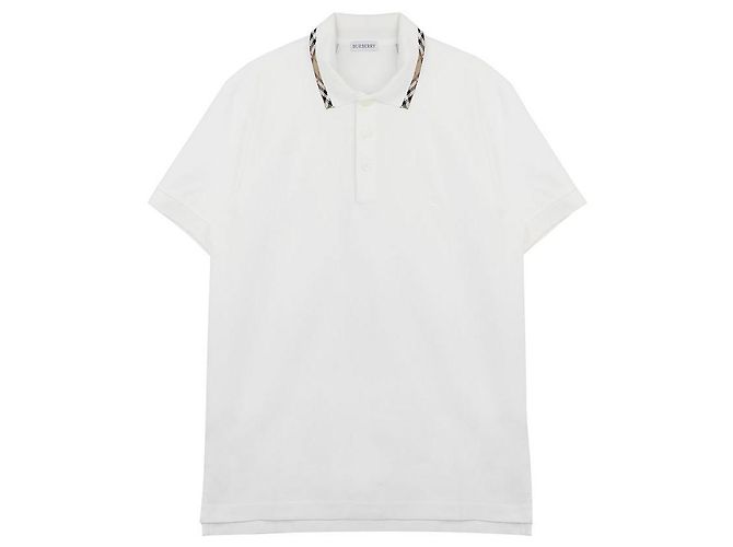 Burberry Polo de algodão ajustado Branco - vista 3