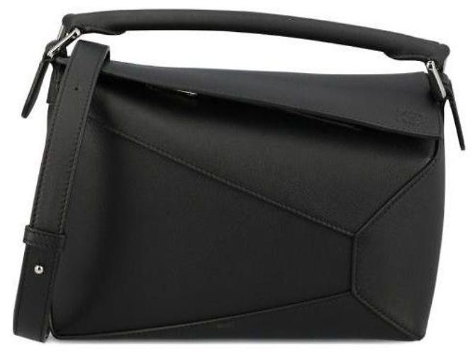Loewe Piccola borsa Puzzle Edge in vitello classico Nero - vista 4