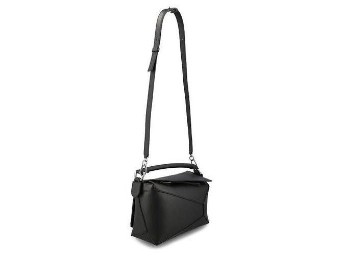 Loewe Piccola borsa Puzzle Edge in vitello classico Nero - vista 7