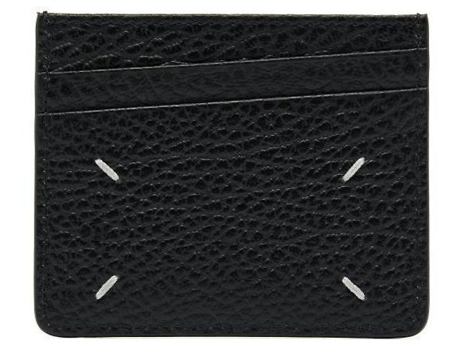 Maison Martin Margiela Grained Leather Card Holder Black - view 6