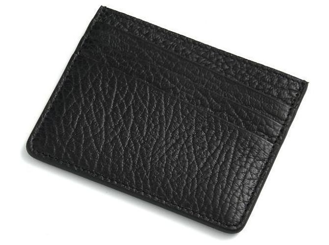 Maison Martin Margiela Grained Leather Card Holder Black - view 7
