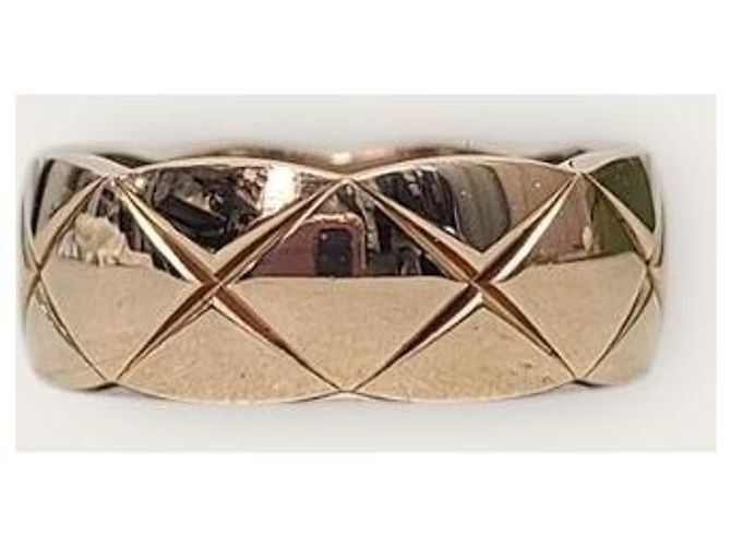Chanel Coco Crush Ring Small gesteppt Diamant Beige Gold Braun - Ansicht 2