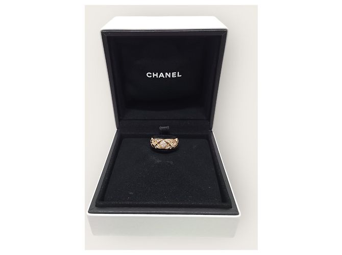 Chanel Coco Crush Ring Small gesteppt Diamant Beige Gold Braun - Ansicht 3