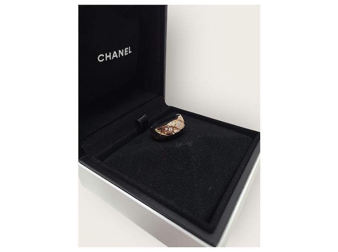Chanel Coco Crush Ring Small gesteppt Diamant Beige Gold Braun - Ansicht 5