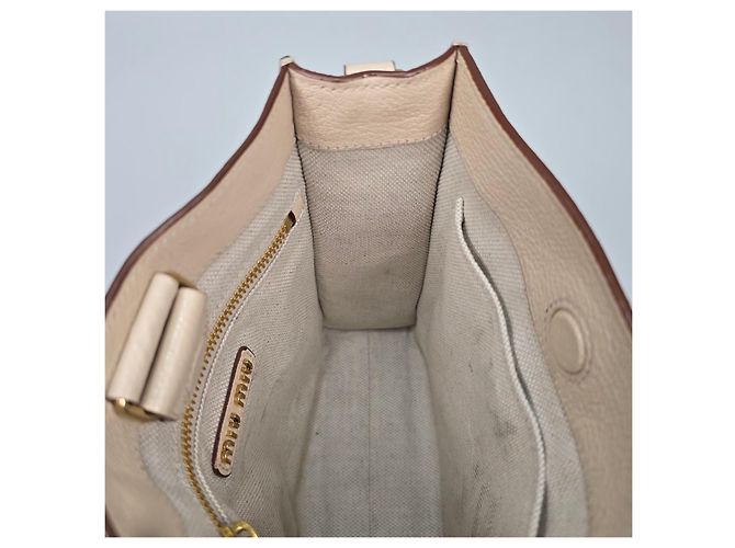 Miu Miu Borsa a tracolla in pelle Madras Argento - vista 9