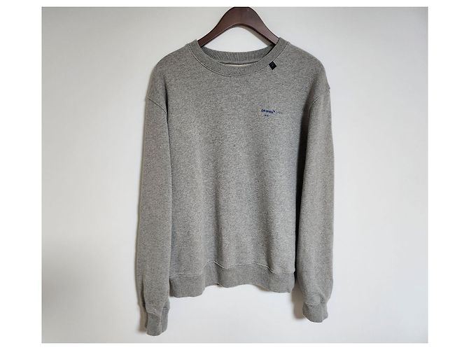 Off White Sudadera de acrílico gris con flecha Castaño - vista 2