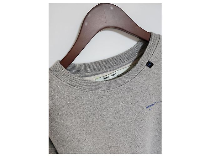 Off White Sudadera de acrílico gris con flecha Castaño - vista 3