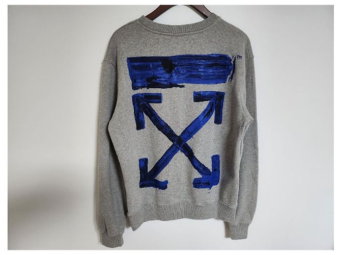 Off White Sudadera de acrílico gris con flecha Castaño - vista 6