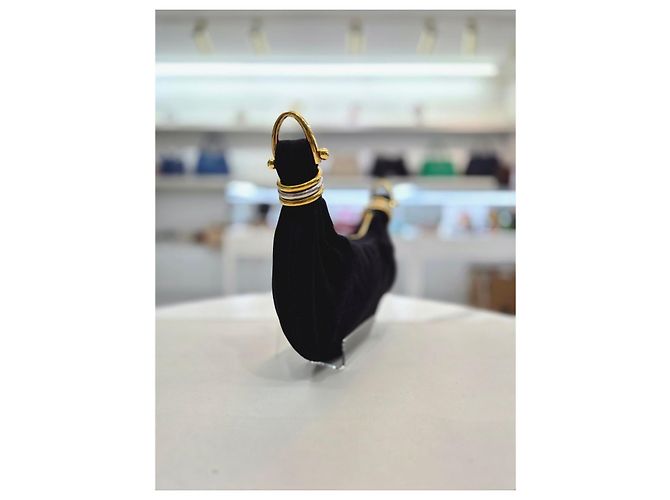 Chloé Borsa a tracolla Mini Hobo in scamosciato Nero - vista 5