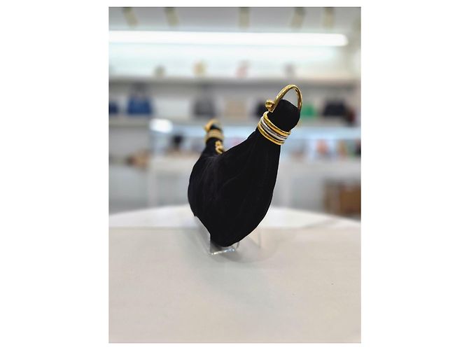 Chloé Borsa a tracolla Mini Hobo in scamosciato Nero - vista 6