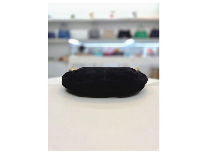 Chloé Borsa a tracolla Mini Hobo in scamosciato Nero - vista 8