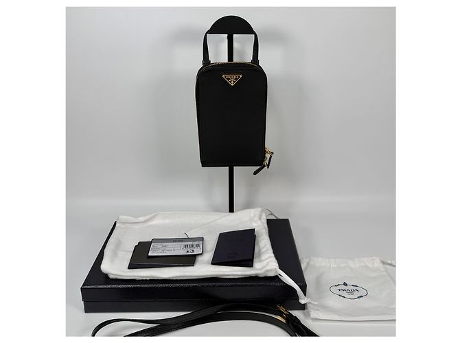 Prada Mini bolso de hombro en piel Saffiano Plata - vista 2