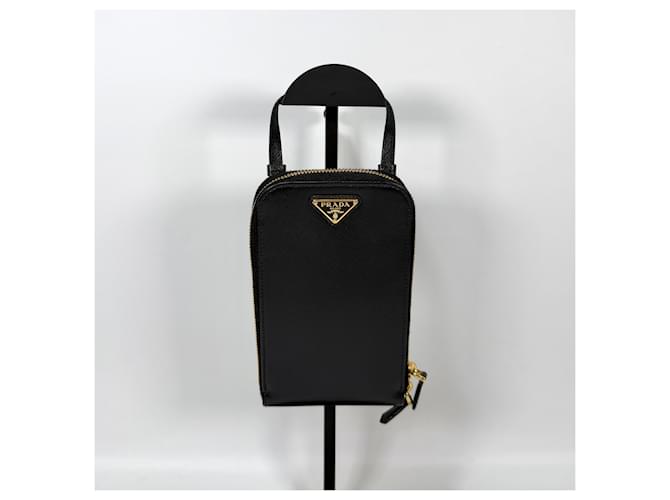 Prada Mini bolso de hombro en piel Saffiano Plata - vista 3