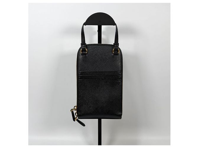 Prada Mini bolso de hombro en piel Saffiano Plata - vista 4