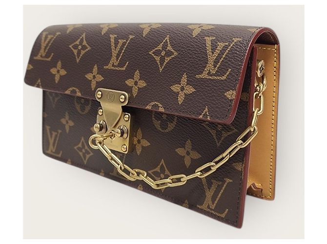 Louis Vuitton Monogramm Gürteltasche mit Goldkette Braun - Ansicht 3