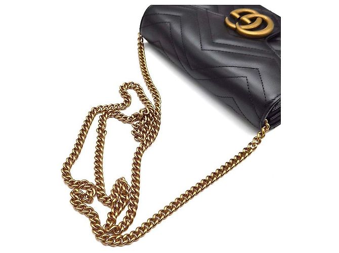 Gucci Borsa a tracolla Marmont Matelassé Nero - vista 5