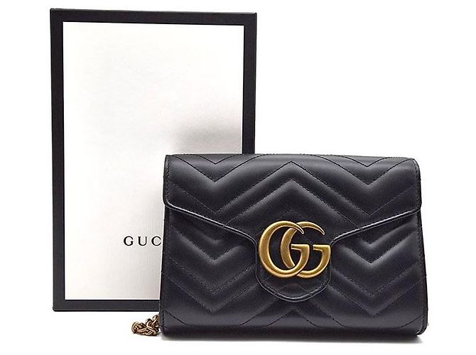 Gucci Borsa a tracolla Marmont Matelassé Nero - vista 9