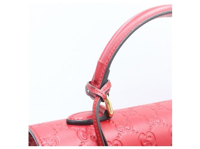 Padlock Gucci Rote Signature Medium Vorhängeschloss Handtasche und Umhängetasche - Ansicht 4