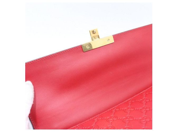 Padlock Gucci Rote Signature Medium Vorhängeschloss Handtasche und Umhängetasche - Ansicht 6