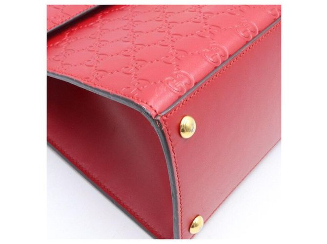 Padlock Gucci Rote Signature Medium Vorhängeschloss Handtasche und Umhängetasche - Ansicht 7