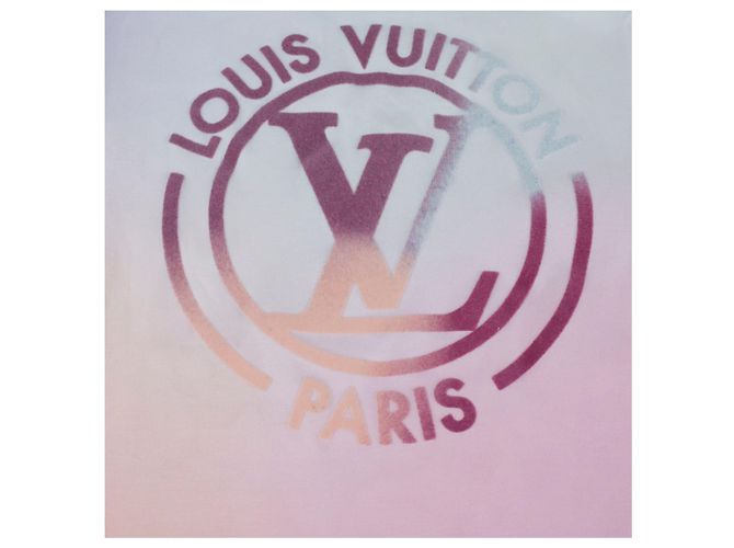 Louis Vuitton Camiseta de algodão com mangas de babados e degradê LV Circle Multicor - vista 4