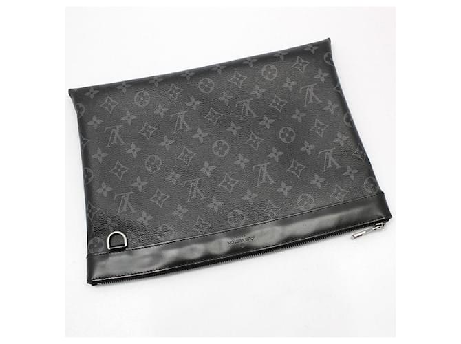 Louis Vuitton Clutch Monogram Eclipse Apollo Castaño - vista 3
