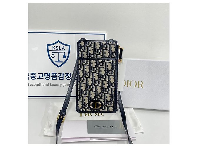 Dior Portafoglio e borsa crossbody Christian Oblique Montaine Blu - vista 2