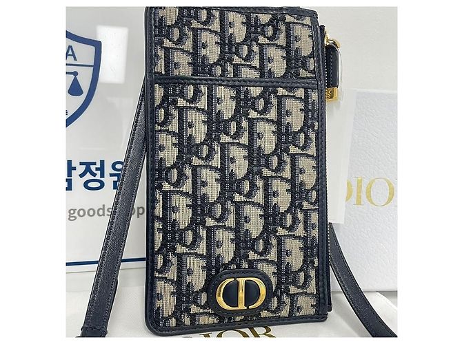 Dior Portafoglio e borsa crossbody Christian Oblique Montaine Blu - vista 3