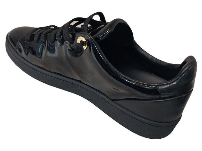 Louis Vuitton Sneakers Frontrow in vernice nera da donna Nero - vista 4
