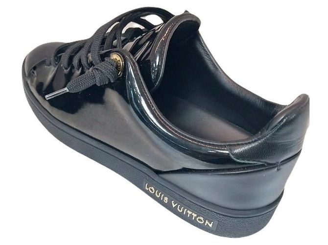 Louis Vuitton Sneakers Frontrow in vernice nera da donna Nero - vista 8