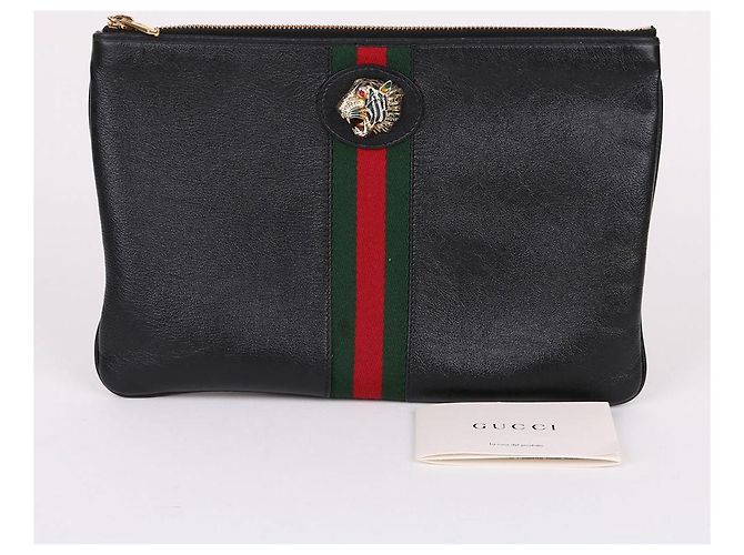 Gucci Clutch Media Raza Tiger Head Nero - vista 11