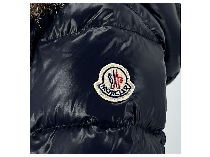 Moncler Apia Fox Fur Shiny Long Down Jacket Black - view 7