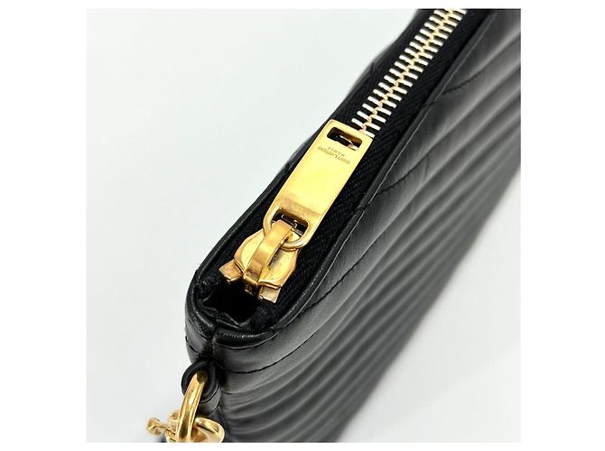 Saint Laurent Clutch trapuntata da donna nera Nero - vista 8
