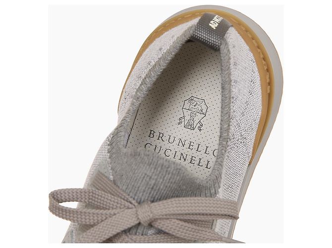 Brunello Cucinelli Sneaker in maglia di cotone Marrone - vista 10