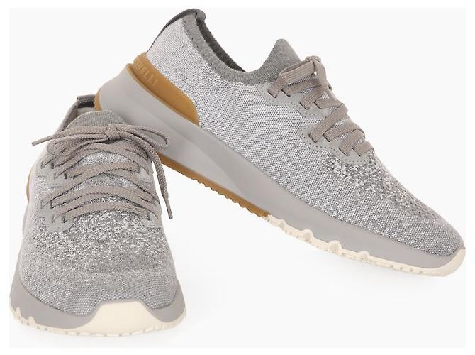 Brunello Cucinelli Sneaker in maglia di cotone Marrone - vista 5