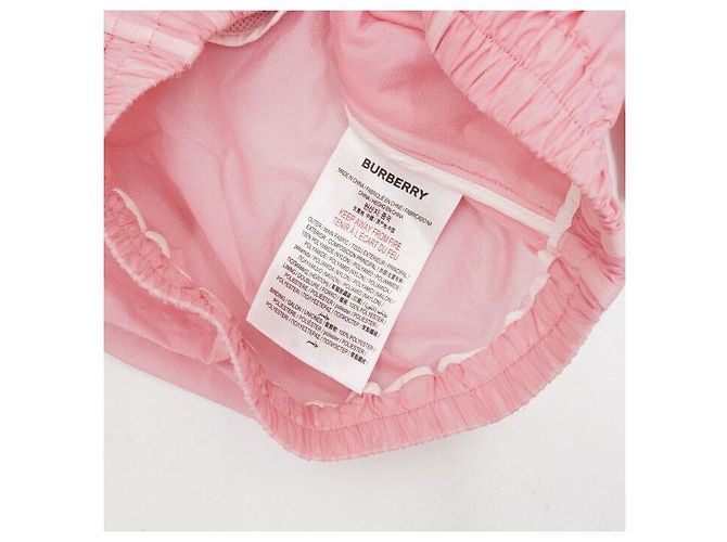 Burberry Giacca con cappuccio in nylon rosa per neonati e bambini - vista 4