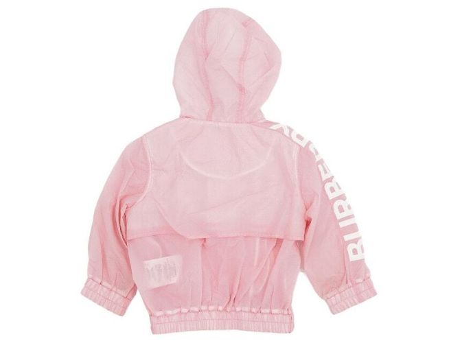 Burberry Giacca con cappuccio in nylon rosa per neonati e bambini - vista 7