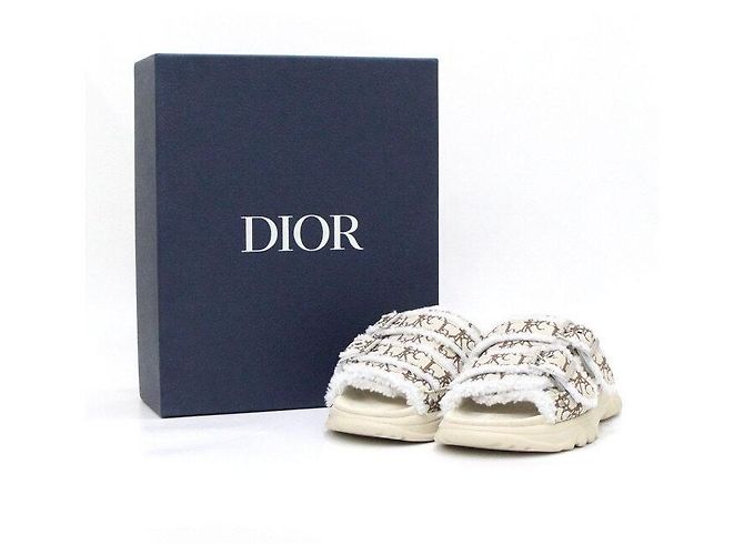 Dior Unisex-Sandalen aus Town Oblique Jacquard mit Rüschen - Ansicht 7