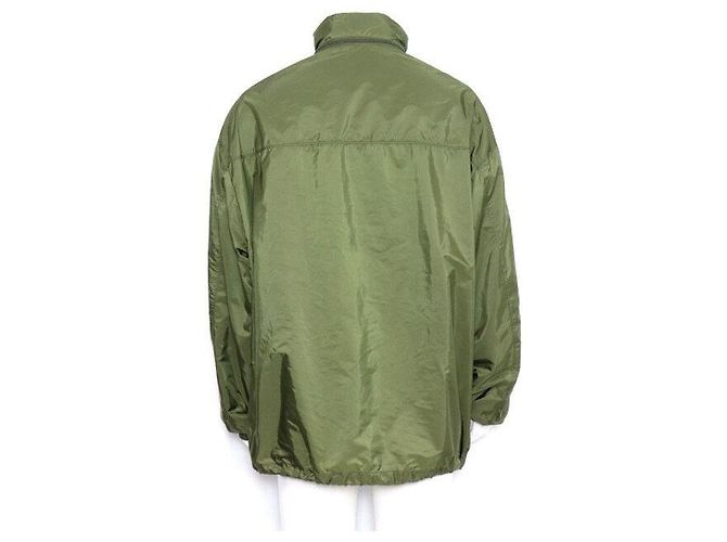 Prada Giacca in nylon da uomo con logo triangle kaki Marrone - vista 5