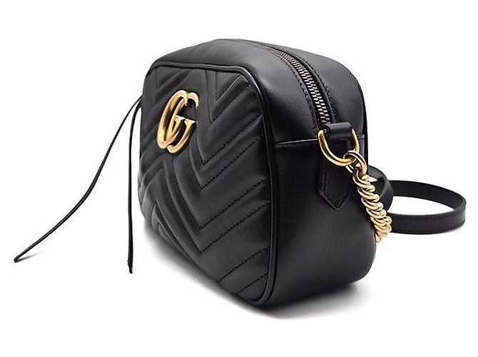 Gucci Borsa a tracolla Matelassé Marmont Nero - vista 2