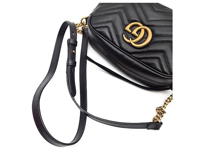 Gucci Borsa a tracolla Matelassé Marmont Nero - vista 5