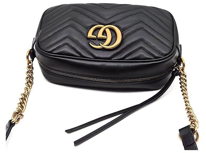Gucci Borsa a tracolla Matelassé Marmont Nero - vista 6