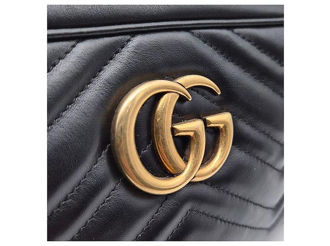 Gucci Borsa a tracolla Matelassé Marmont Nero - vista 8