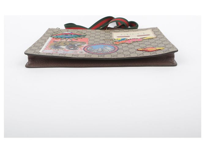 Gucci Borsa a tracolla GG Supreme Canvas con patch Courier Multicolore - vista 11