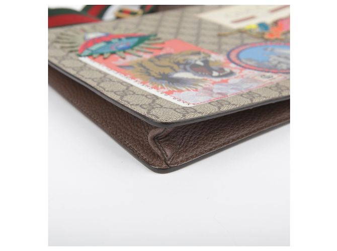 Gucci Borsa a tracolla GG Supreme Canvas con patch Courier Multicolore - vista 12