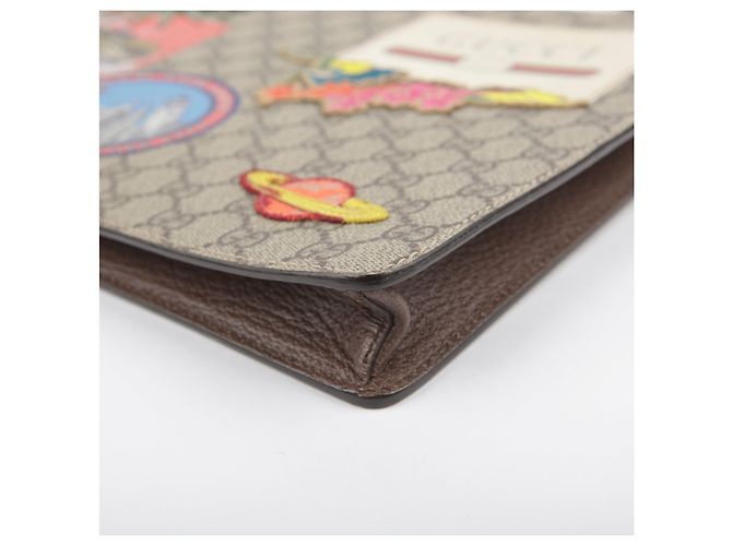 Gucci Borsa a tracolla GG Supreme Canvas con patch Courier Multicolore - vista 13