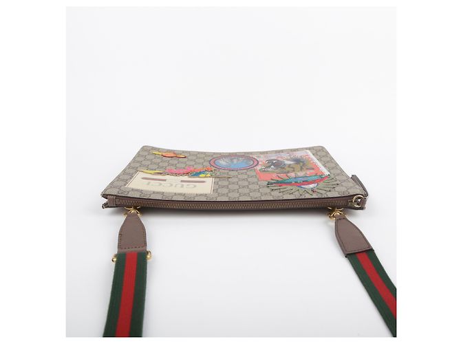 Gucci Borsa a tracolla GG Supreme Canvas con patch Courier Multicolore - vista 14