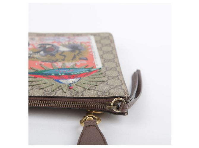 Gucci Borsa a tracolla GG Supreme Canvas con patch Courier Multicolore - vista 15