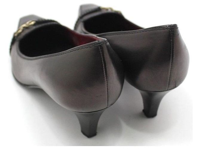 Salvatore Ferragamo BOLIVAR Schuhe Braun Metallic Gancini - Ansicht 2
